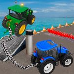 Chained Tractor Towing Simulator